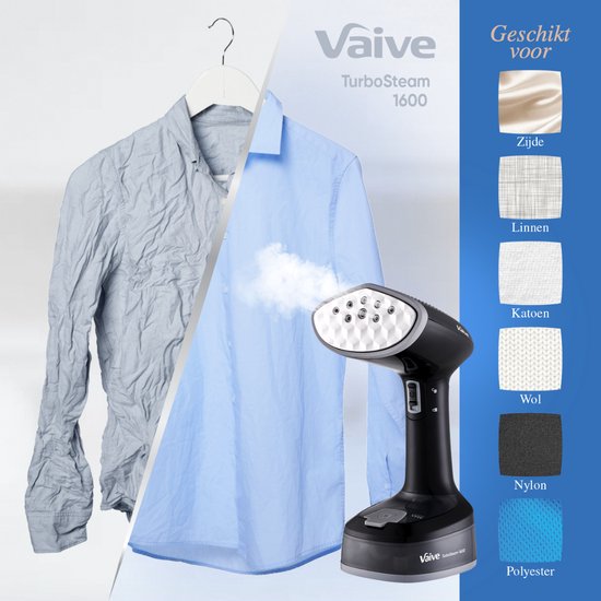 VAIVE TurboSteam Inklapbare Kledingstomer 1600W - Handstomer - Stoomapparaat Kleding - Steamer - Stomer - Kledingstomers