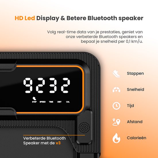 Moovv SmartStep Pro v3 Loopband Inklapbaar - Walking Pad – Opvouwbare Wandelband - Treadmill 1-12 km/u – Incl. Accessoires