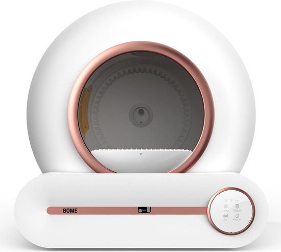 BOME Automatische Kattenbak - Zelfreinigende Kattenbak - Met App en Touchscreen - 65L - Rosekleurig