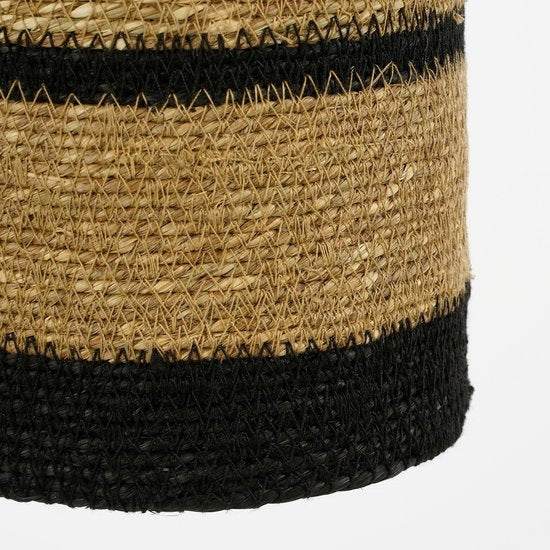 Mica Decorations Jinx Hanglamp - H20 x Ø15 cm - Jute - Zwart