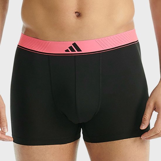 adidas Active Flex 3-Pack Microfiber Boxers - Heren - Sportondergoed - Stretch - Vochtregulerend - Zwart/Grijs - Maat XL