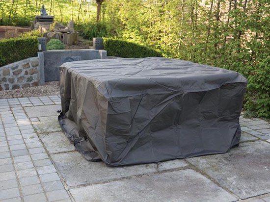 Perel Buitenhoes voor tuinset grijs rechthoekig 165 cm x 135 cm x 95 cm
