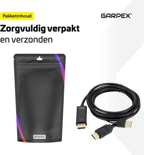 Garpex® HDMI naar DisplayPort Kabel – 4K Ultra HD 60Hz – 1.8 meter