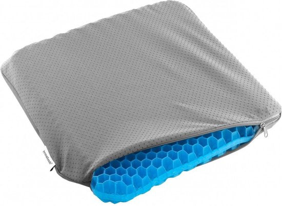 InnovaGoods Gel Zitkussen - Hexafresh - Ergonomisch - Honingraat - Blauw