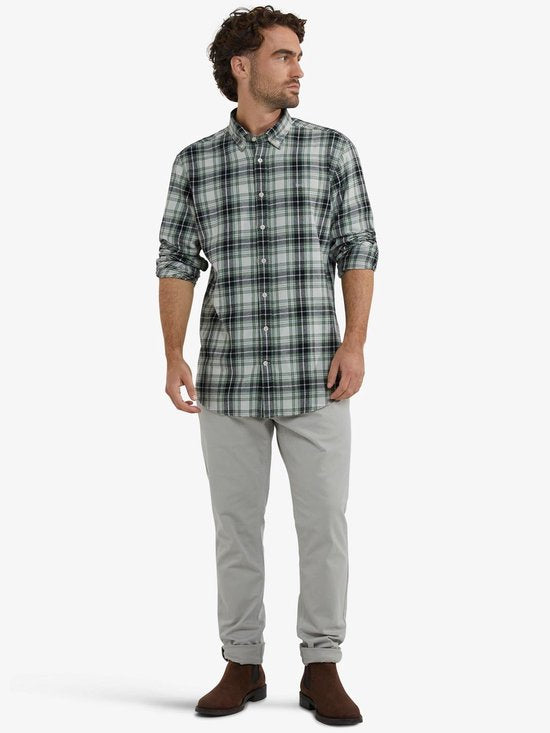 McGregor Overhemd Flanel Ruiten Groen - Maat XL - Heren - Overhemden Casual