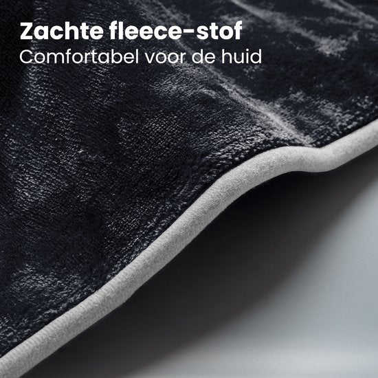 Auronic Warmtekussen - Elektrisch deken voor Nek, Schouders en Rug - Wasbaar - Energiezuinig - Verwarmingsdeken - Zwart