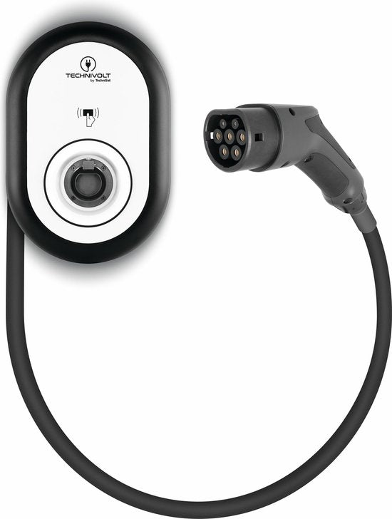 Technisat Technivolt 101 E-Auto Laadstation – Voorzien Van 11 kW Laadvermogen En RFID-Beveiliging En IP54 Bescherming – Voor Thuisgebruik – Grijs Kunststof – 31,5 x 46 x 13,5 cm