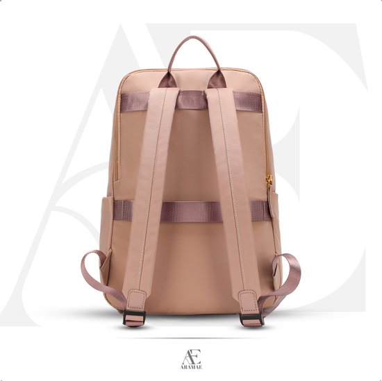 aramae - Rugzak Dames - Laptoptas 14 Inch - Schooltas - Roze