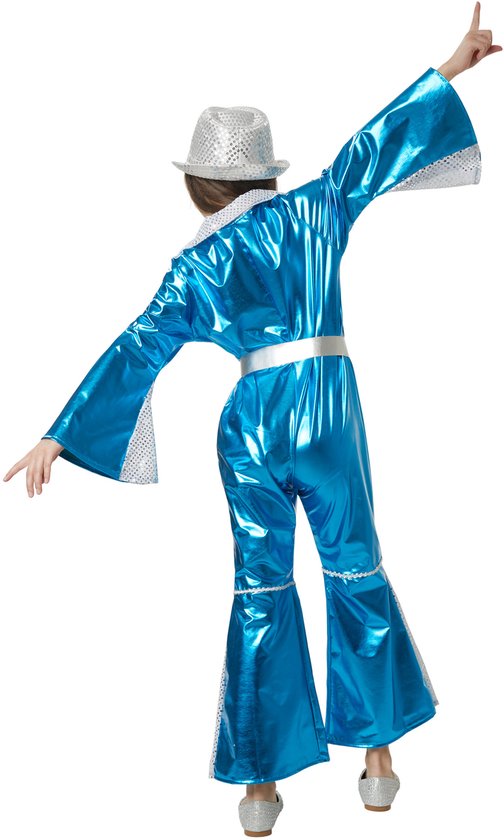 Dressforfun Stralende Disco Starlet 158 (vanaf 12 jaar) - verkleedkleding kostuum halloween verkleden feestkleding carnavalskleding carnaval feestkledij partykleding - 302368