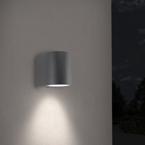 Ledvion - LED Wandlamp Antraciet - GU10 - IP54