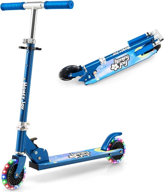 Coast Opvouwbare Step Voor Kinderen - LED Verlichte Wielen - 66 x 33 x 80cm - Blauw