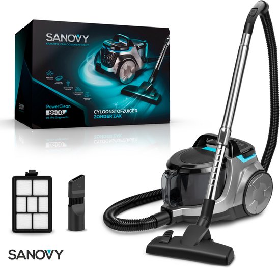 Sanovy PowerClean-8900 Krachtige Stofzuiger Zonder Zak - 2,5L - Cyloontechnologie Stofzuigers