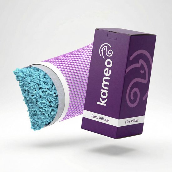 Kameo® Flex Hoofdkussen | Aanpasbaar Hoofdkussen voor Nekklachten | Met FlexGrid Koeltechnologie | 60x40cm | Wasbaar | Hoofdkussen voor Zijslapers en Rugslapers | Traaschuim Hoofdkussen | Nekkussen