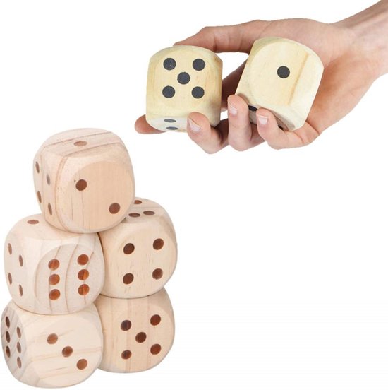 Lifetime Games Dobbelstenen Hout 5-delig