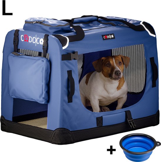 Cadoca Honden & Katten Reismand L - 70x53x50cm - Marine Blauw