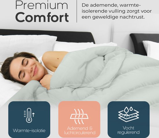 Sleeptime 2 in 1 Dekbed - Dekbed zonder Overtrek - 240x200 - Grijs