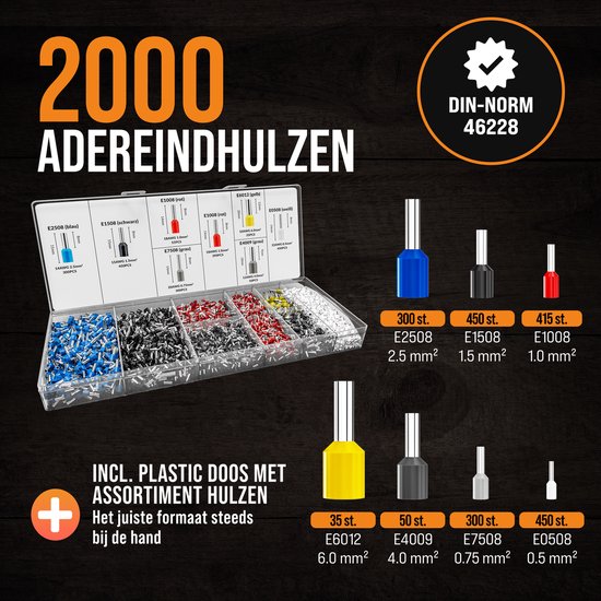 Monzana Krimptang - Zeshoekig Etui 2000 Adereindhulzen - Carbonstaal