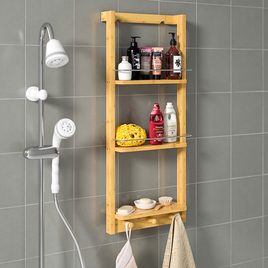 Casaria Bamboe Doucherek - Badkamerkast - Stellingkast- 70x28,5x10cm