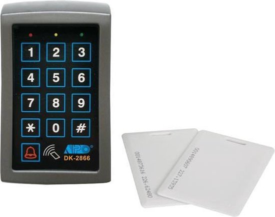 EtiamPro Codeklavier, digitaal, met kaartlezer, weerbestendig ontwerp, voor inbouw, uitgebreide toegangscontrole met pin en EM-kaarten, programmeerbare functies, sproeiwaterdicht, ideaal voor veilige deurbeveiliging en alarm systemen