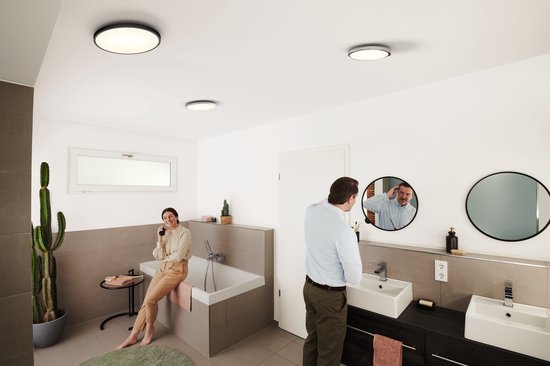 LEDVANCE Armatuur: voor plafond, BADKAMER DECORATIEF PLAFOND EN MUUR MET WIFI-TECHNOLOGIE / 18 W, 22-…24- V, stralingshoek: 11-, Afgestemd Wit, 3-65- K, behuizingsmateriaal: aluminium, IP44