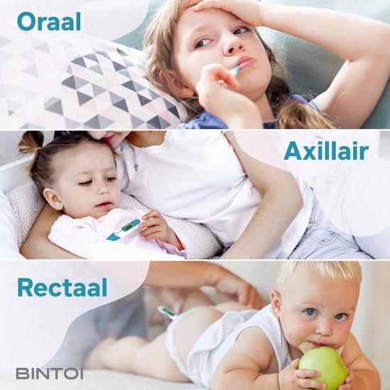 Digitale Koortsthermometer – Snelle & Nauwkeurige Meting – Voor Kinderen & Volwassenen – Bintoi XR210