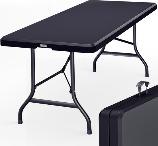 CASARIA Tuintafel - 183x76cm Inklapbaar Weerbestendig – Antraciet