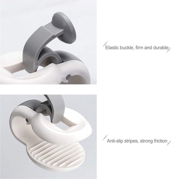 Stevige Dekbed clips - Dekbedclips - Dekbed Knijpers - Clip Dekbedovertrek - 6 stuks - Wit / Groen