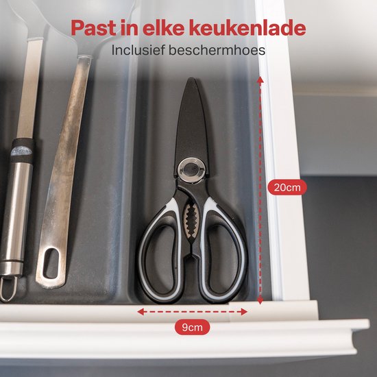 AoraKitchen Keukenschaar - Vleesschaar - RVS - Huishoudschaar - Wildschaar - Rechts & Linkshandige Schaar - Vaatwasserbestendig