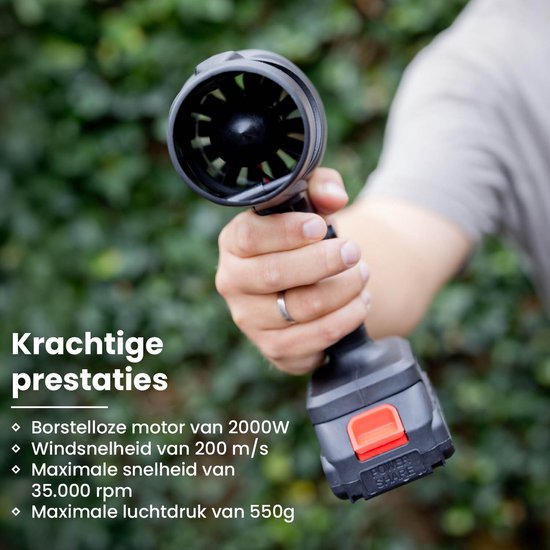 Nexxt Turbo Jet Blower Luchtblazer – Draadloze Turbo Fan – Air Duster – Luchtpistool Compatibel met andere Accu – 35.000 RPM – 550 G Luchtdruk – 2000W