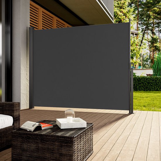 Casaria Windscherm Nosara - 160x300cm Uitschuifbaar – Antraciet