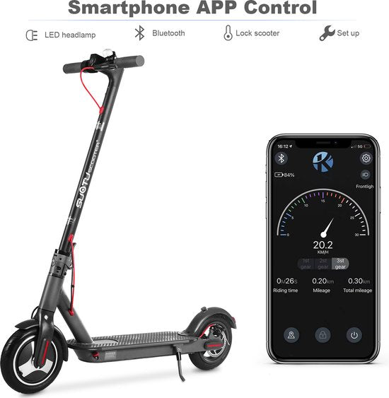 D8 Pro S Elektrische Step | 500W | 8.5" | Zwart | Max. Snelheid 25 km per uur | iOS/Android App