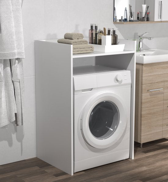 Wasmachine kast - wasmachine ombouw kast - wasmachine meubel - wit