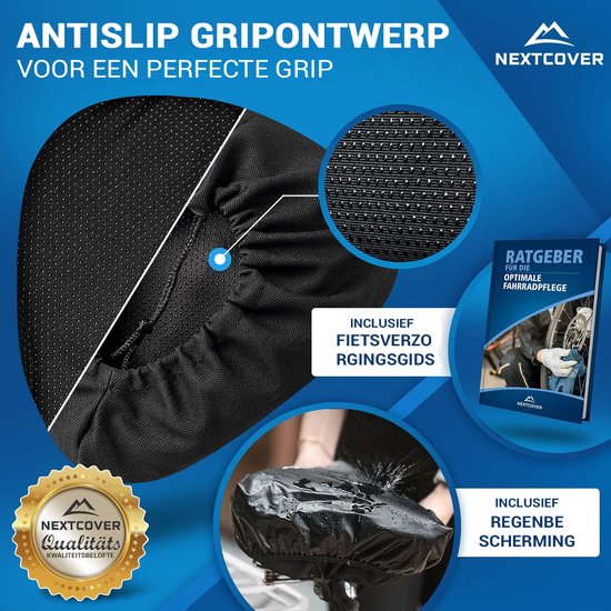 Nextcover zadelhoes fiets - gel memory foam - waterdicht met regenhoes