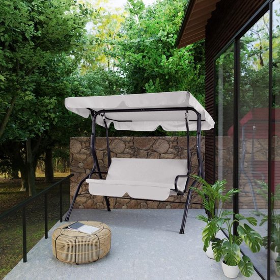 Casaria Hollywood Schommel – 2 Zits Weerbestendig/200kg – Lichtgrijs