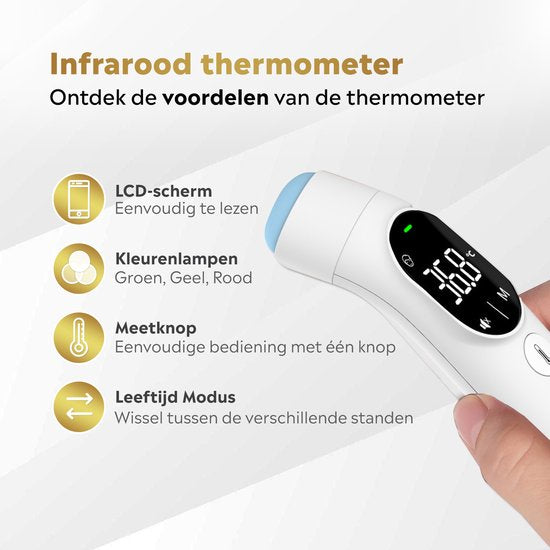MostEssential Infrarood Thermometer PRO - Contactloos - Voorhoofd & Oor