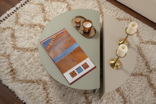 Houten salontafel "Orion" 90 x 60 x 30 cm - Essengroen
