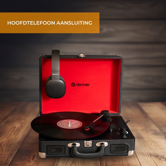 Denver Platenspeler - Ingebouwde Speakers - Incl. PC Software - Auto-stop - Retro - VPL120 - Zwart