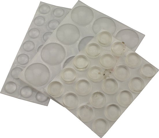 GS bufferpads 53 stuks - transparante stootdoppen Ø5 / Ø10 / Ø20mm - zelfklevend