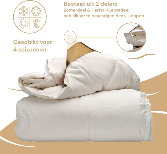 Ten Cate Dekbed - Dekbed 140 x 200 - Donzen Dekbed 140x200 - 90% Ganzendons