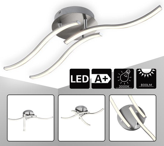 Monzana LED Plafondlamp Tripple Bolge - Lamp - Verlichting, 3 Flexibele Armen
