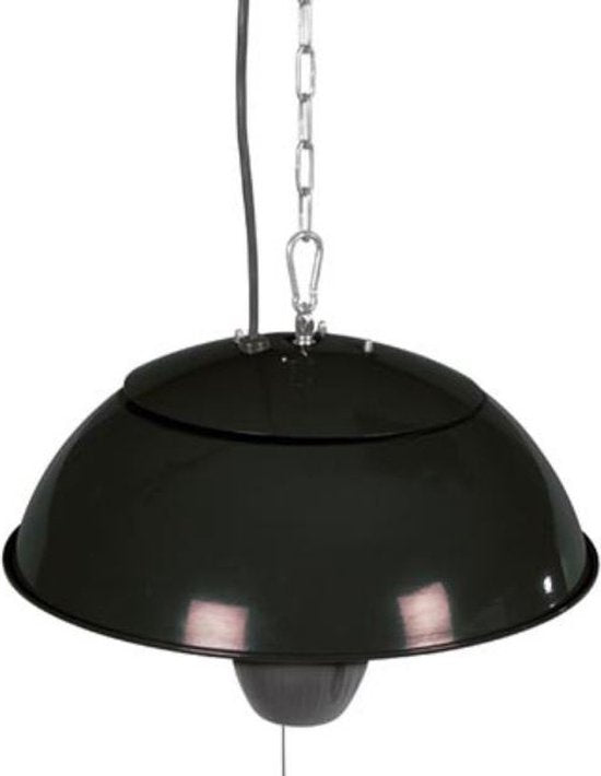 Perel Terrasverwarmer - 1500 W - halogeen plafondmontage - trekschakelaar - warmteniveau - zwart