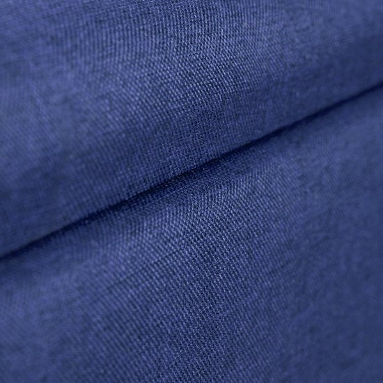 zitbank met opbergruimte - 39,5 x 79,5 x 39,5 cm - kussen - houten poten - halbank - blauw