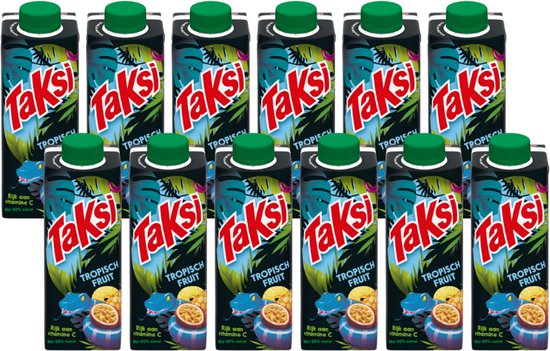 Taksi Tropisch Fruit - smaakexplosie met zuivel en vitamine C - 12x 300ml