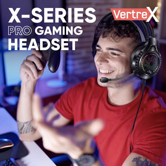 VERTREX Gaming Headset met Microfoon - PC, PS5, PS4, Xbox, Nintendo Switch - 7.1 Surround Sound