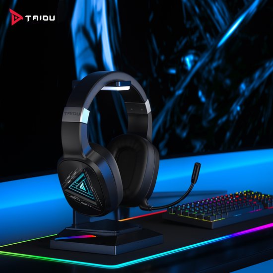 TAIDU THS320Pro - 2.4GHz Draadloze Gaming Headset - Bluetooth koptelefoon - met microfoon - Geschikt voor PS4/PS5, Nintendo Switch - Multiplatform - Zwart
