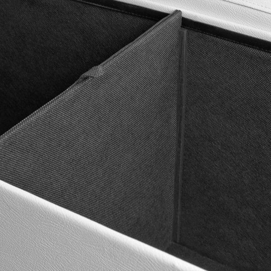 Casaria Zitbank met Opbergruimte \\u2013 115x40x40cm Kunstleer 131L - Wit
