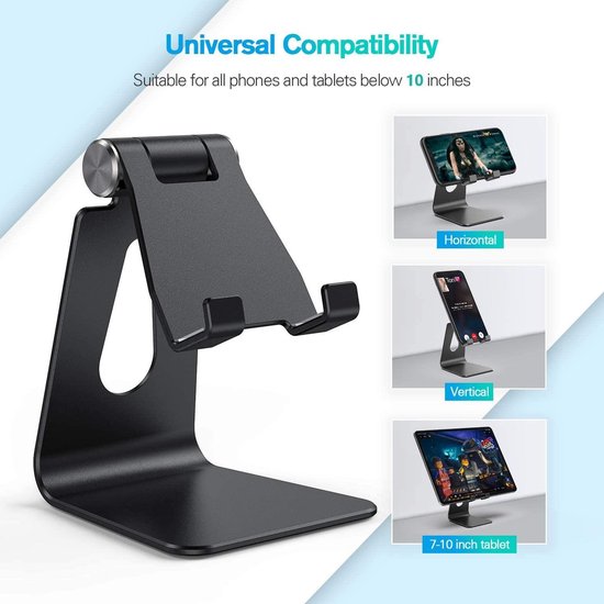Garpex® Telefoon Standaard - Telefoon Statief - Telefoonhouder Bureau - Telefoon Houder - Tablethouder - Tablet Standaard - Tablet Houder Bureau - Universeel - Goudkleurig