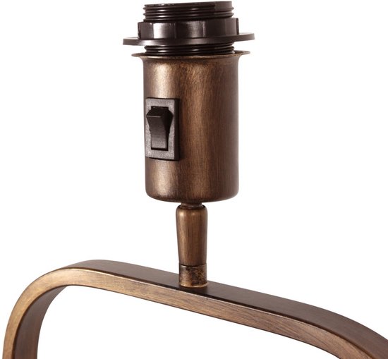 Bronzen Vloerlamp Stang 4740BR, klassieke metalen vloerlamp met kantelbare functie en afmeting 147 cm hoog, robuust ontwerp van Steinhauer