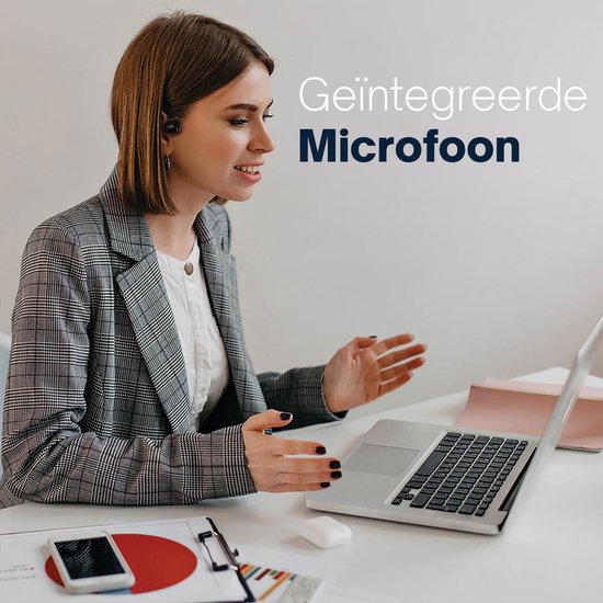 Grundig Bone Conduction Oordopjes - Bluetooth Oortjes met 5 Uur Afspeeltijd - Earbuds Draadloos voor Muziek en Hands Free Bellen - Incl. USB-C Oplaadkabel