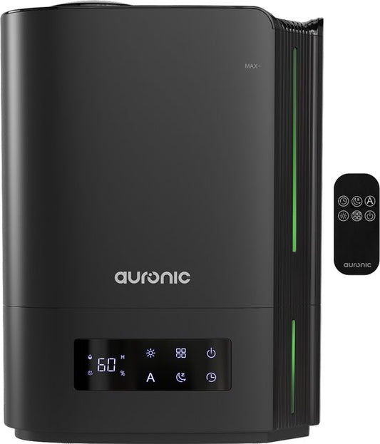 Auronic Luchtbevochtiger - 5 Liter - Geschikt voor Woonkamer, Kantoor, Slaapkamer, Babykamer en Meer - BPA-Vrij - Zwart